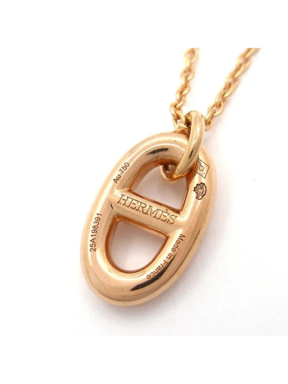 Hermes Necklace Farandole PM Chaine D'ancre 18k Pink Gold
